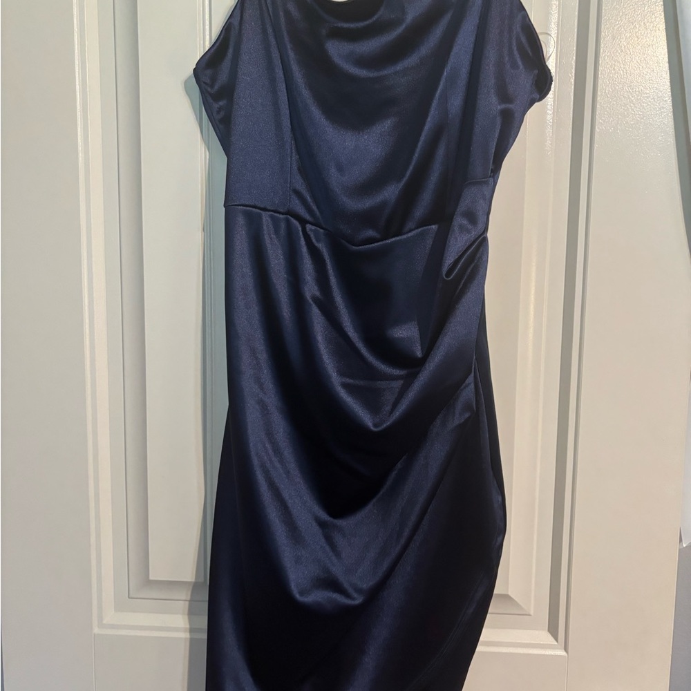 Honey and Rosie Midnight Blue Asymmetrical Dress